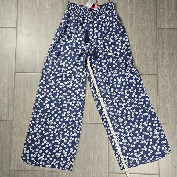 Roxy - Tropical Rhythm Beach Pants - Bijou Blue Floral Delight - MD - NWT - Picture 4 of 11
